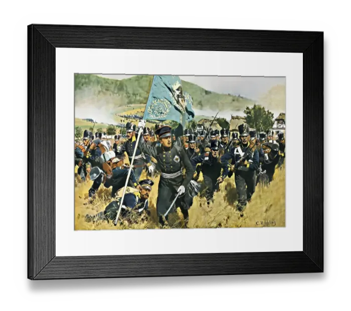 Framed Print : Prince Friedrich Wilhelm Heinrich August of Prussia at the Battle of Kulm Framed Print : Prince Friedrich Wilhelm Heinrich August of Prussia at the Battle of Kulm