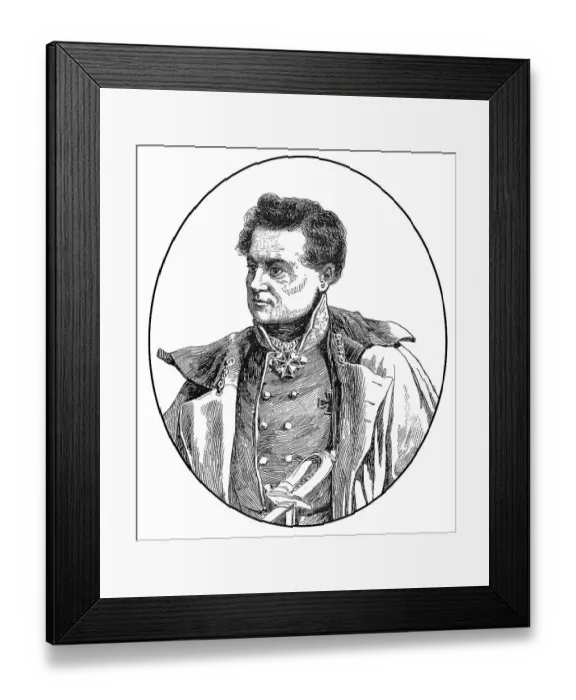 Framed Print : Portait of August Wilhelm Antonius Graf Neidhardt von Gneisenau