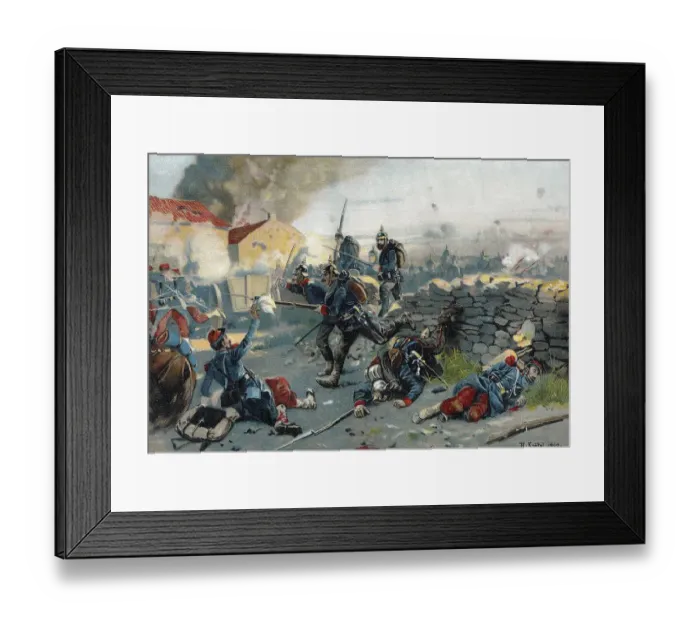 Framed Print : Battle at Gravelotte or Bataille de Saint-Privat Framed Print : Battle at Gravelotte or Bataille de Saint-Privat