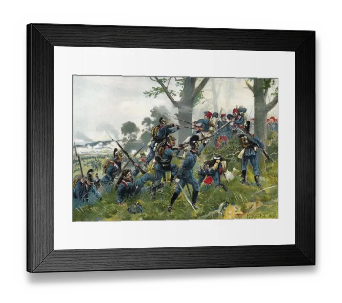 Framed Print : Battle of Woerth or Bataille de-Froeschwiller Woerth