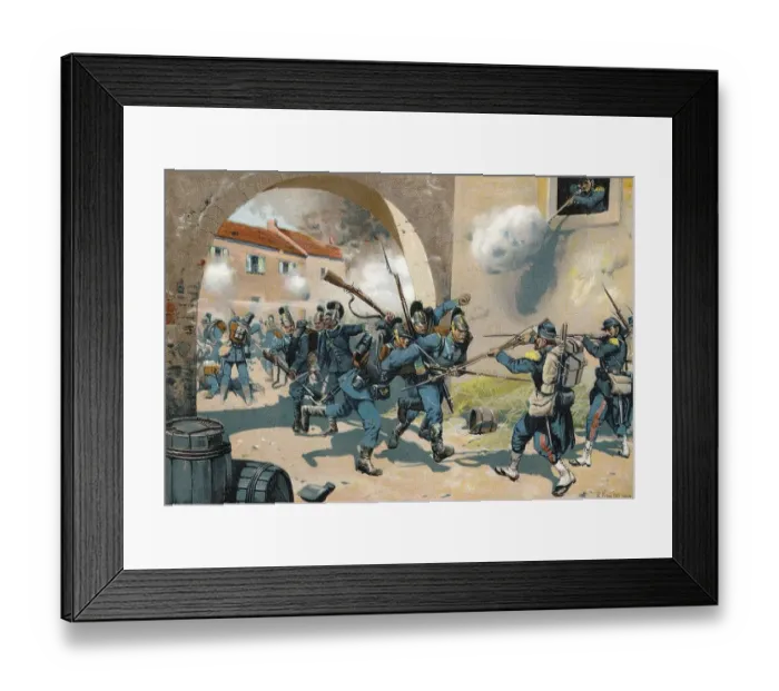 Framed Print : Battle of Bazeilles on 1 September 1870 Framed Print : Battle of Bazeilles on 1 September 1870