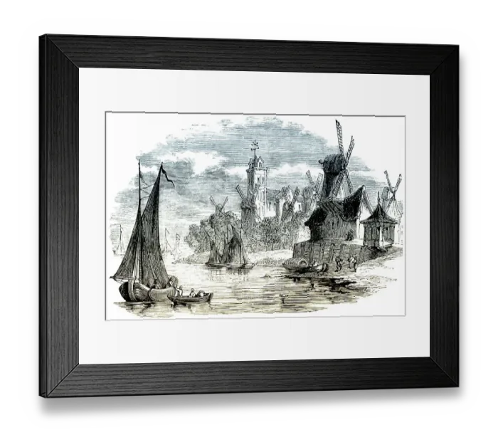 Framed Print : Historical cityscape of Dordrecht Framed Print : Historical cityscape of Dordrecht