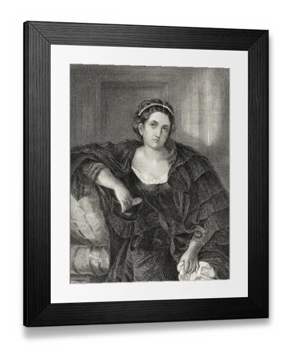 Framed Print : Leonore, character from the drama Fiesco's Conspiracy at Genoa by Friedrich Schiller