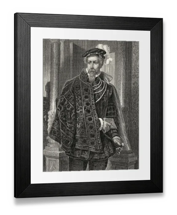 Framed Print : Mortimer, character from the play Mary Stuart by Friedrich Schiller
