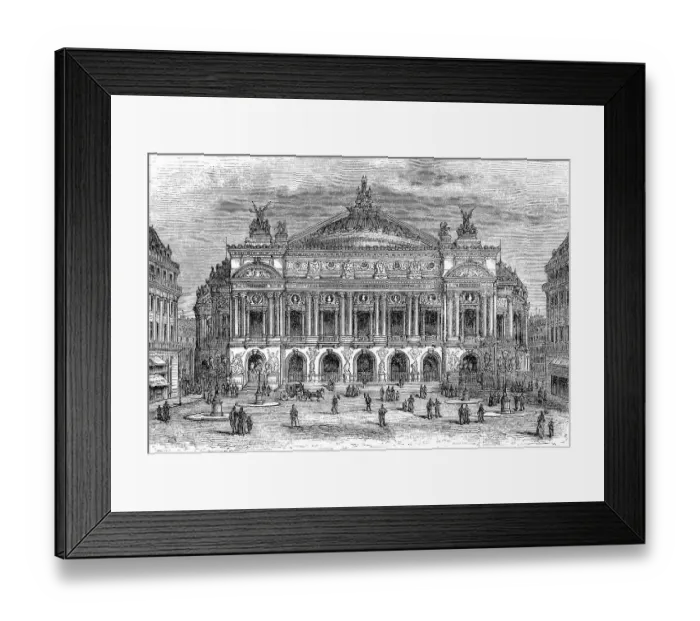 Framed Print : Historical illustration, Opera Garnier Oper Framed Print : Historical illustration, Opera Garnier Oper