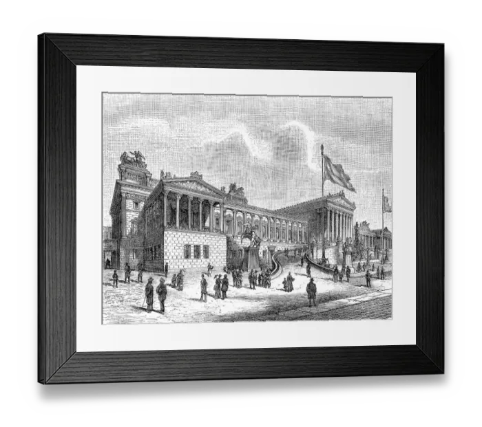 Framed Print : Historical illustration, Austrian Parliament Building