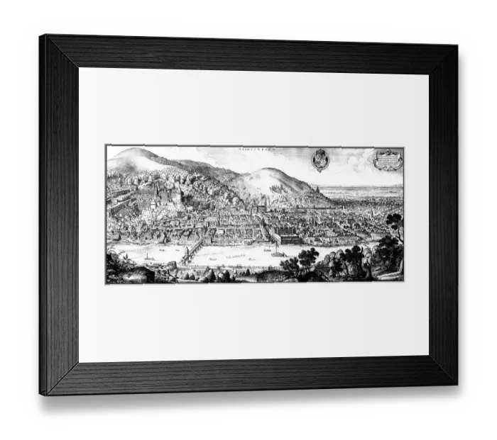 Framed Print : Historical cityscape, Heidelberg Framed Print : Historical cityscape, Heidelberg