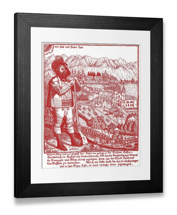 Framed Print : Histrical flyer, Andreas Hofer