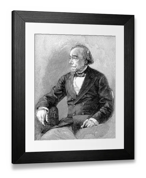 Framed Print : Benjamin Disraeli, 1st Earl of Beaconsfield