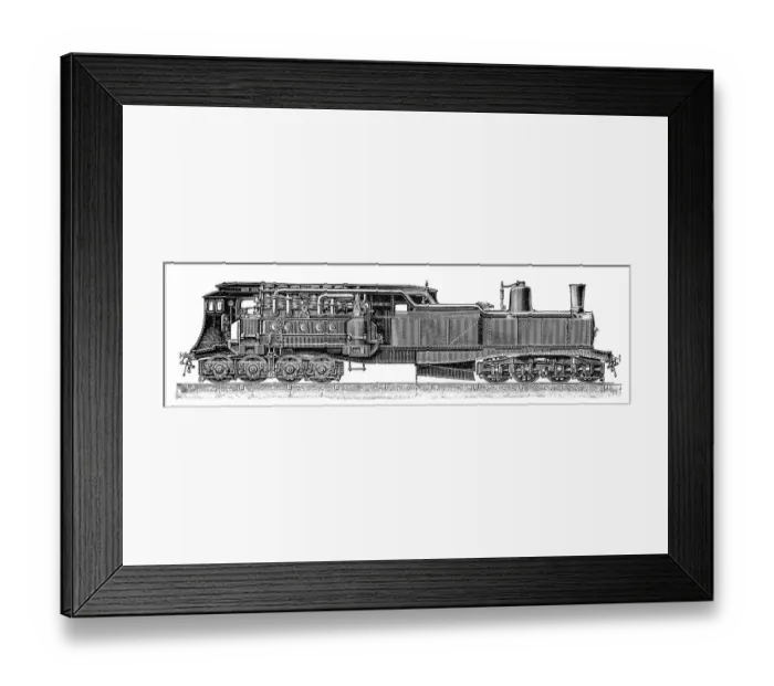 Framed Print : Steam electric locomotive Nr. 8001