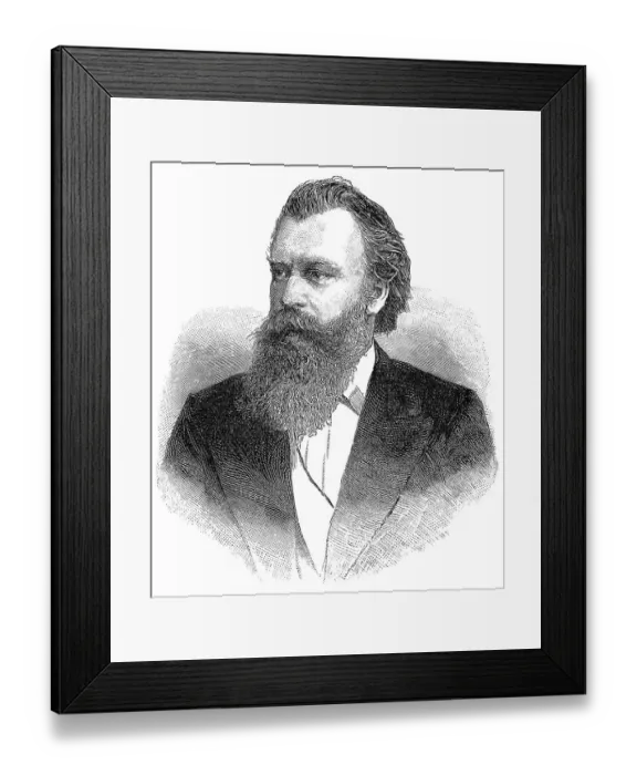 Framed Print : Johannes Brahms, 1833-1897, German composer Framed Print : Johannes Brahms, 1833-1897, German composer