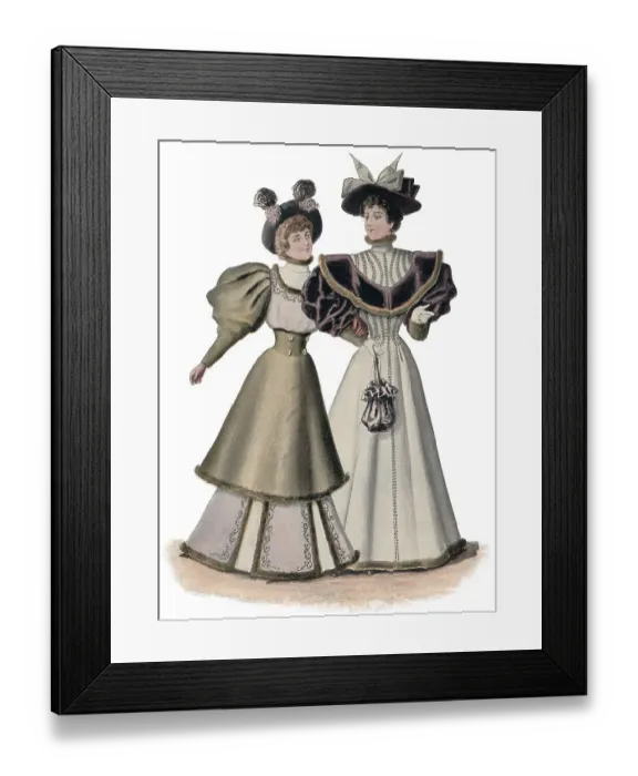Framed Print : Women's fashion from Paris
