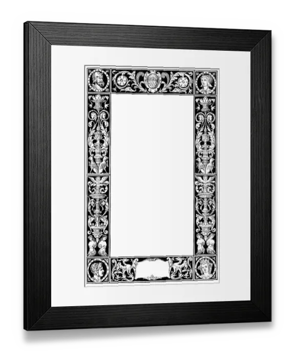 Framed Print : German Renaissance style, historical illustration from the 19th Century