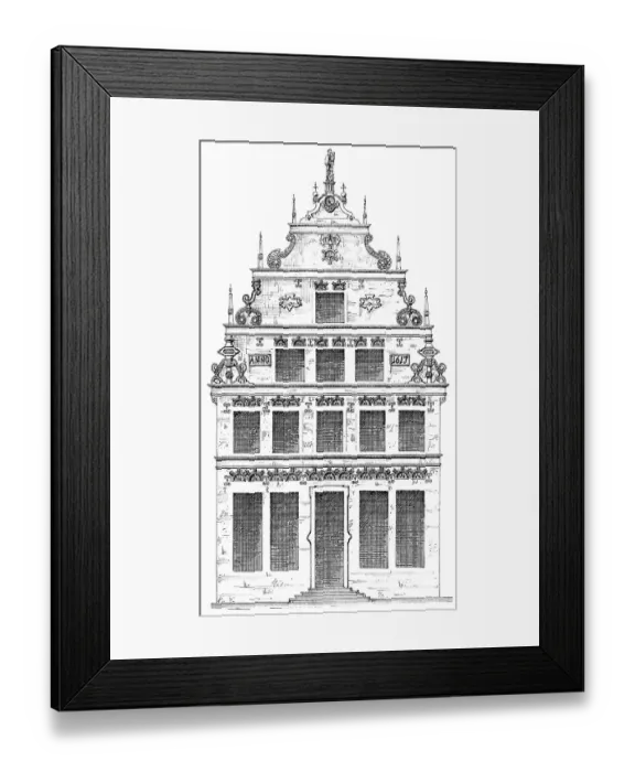 Framed Print : Historical architectural illustration from the 19th Century