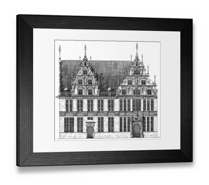 Framed Print : Historical architectural illustration from the 19th Century Framed Print : Historical architectural illustration from the 19th Century