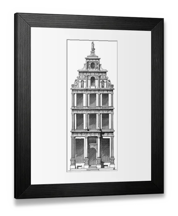 Framed Print : Historical architectural illustration from the 19th Century Framed Print : Historical architectural illustration from the 19th Century