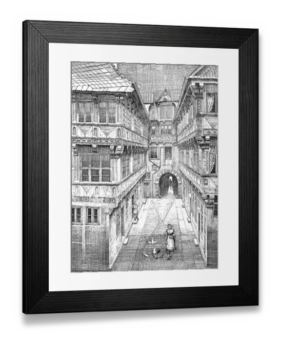 Framed Print : Historical architectural illustration from the 19th Century Framed Print : Historical architectural illustration from the 19th Century