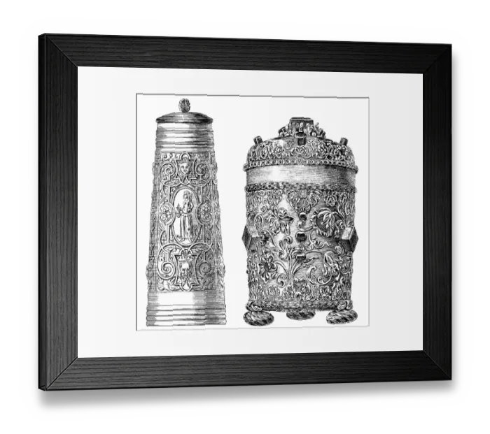 Framed Print : Historical architectural illustration from the 19th Century