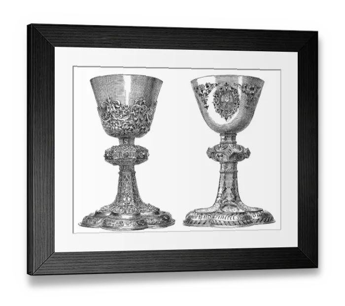 Framed Print : Historical architectural illustration from the 19th Century