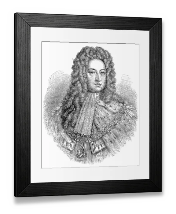 Framed Print : George I, George Louis, 1660 - 1727