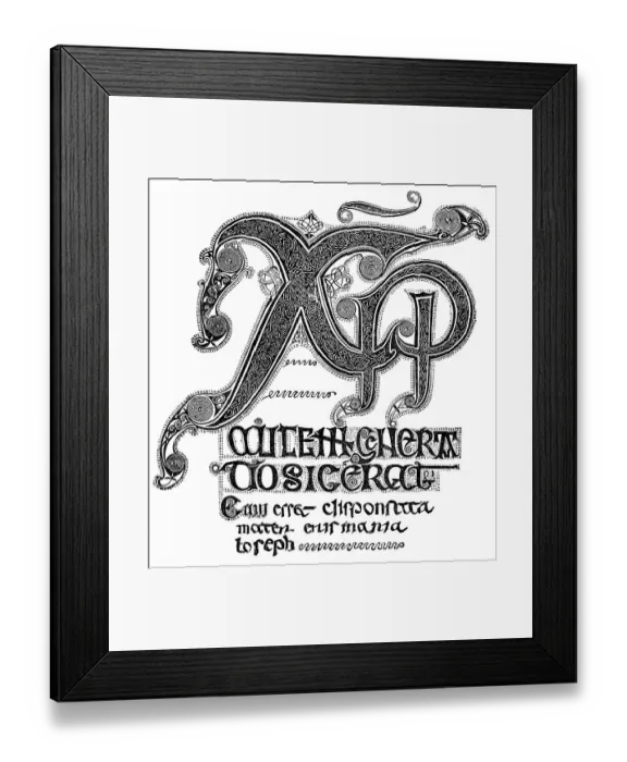 Framed Print : FRAGMENT OF COPY OF THE EVANGELISTS IN LATIN Framed Print : FRAGMENT OF COPY OF THE EVANGELISTS IN LATIN