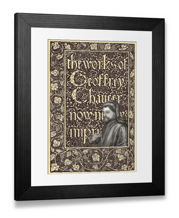 Framed Print : Portrait of Geoffrey Chaucer, ca