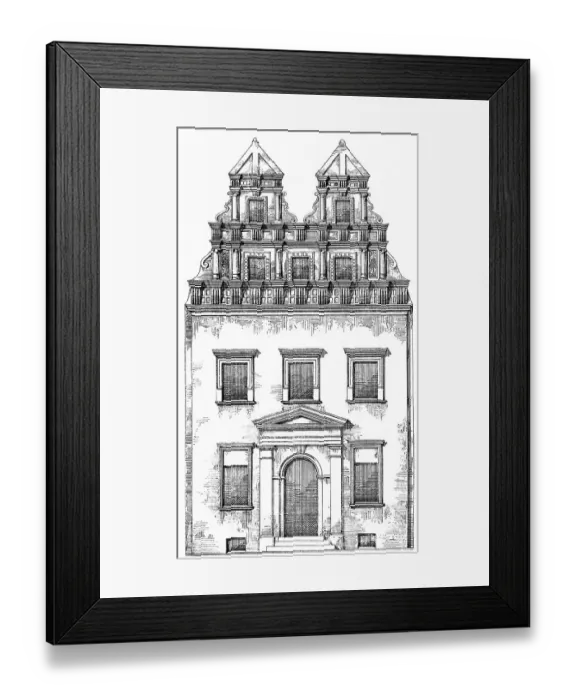 Framed Print : Historical architectural illustration from the 19th Century Framed Print : Historical architectural illustration from the 19th Century