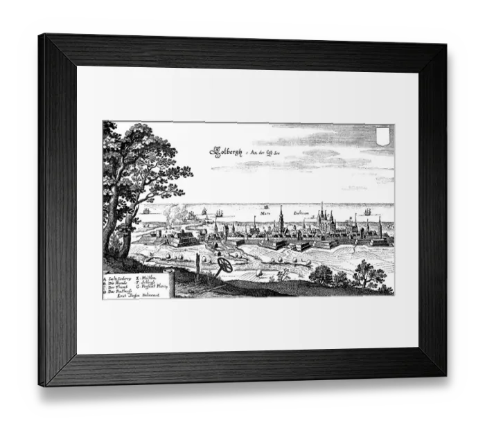 Framed Print : Panoramic view of KoNobrzeg, Kolberg