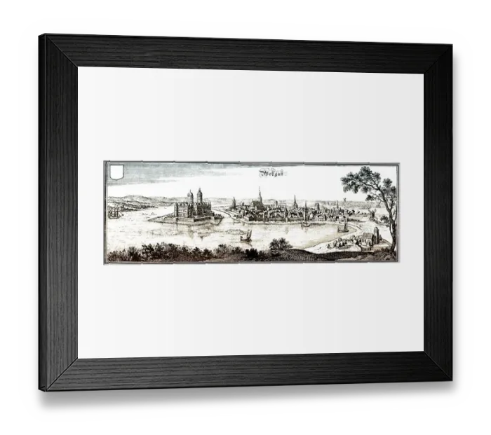 Framed Print : Panoramic view of Wolgast, Mecklenburg Western Pomerania