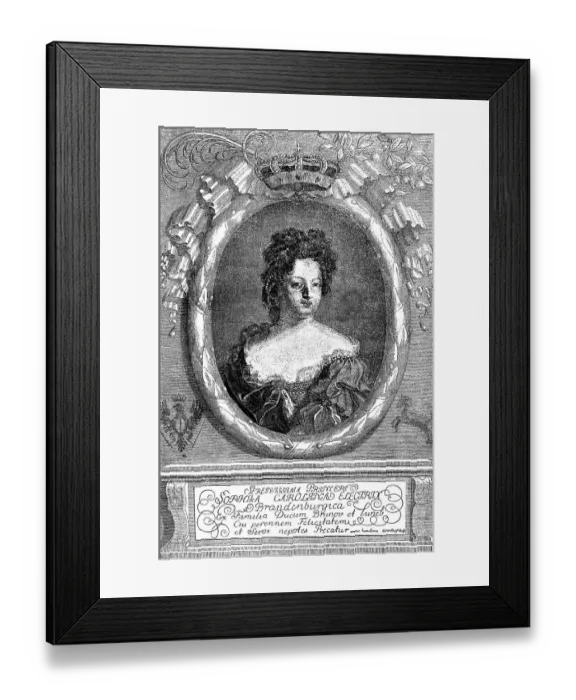 Framed Print : Sophia Charlotte of Hanover, 1668-1705