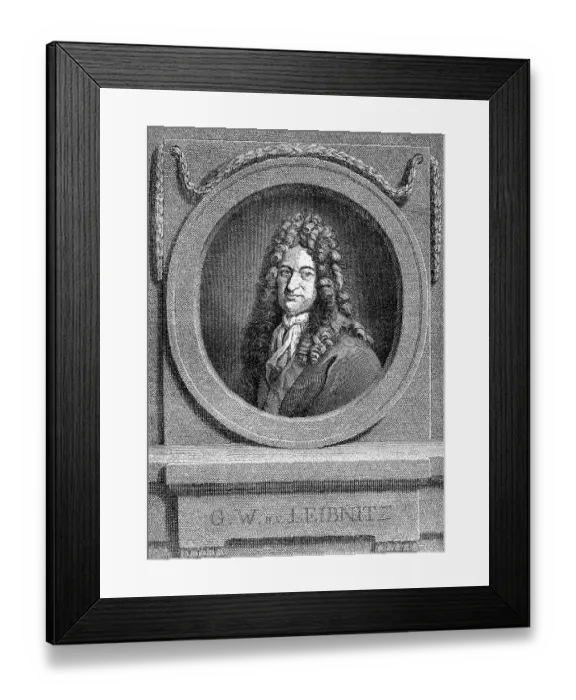 Framed Print : Portrait of Gottfried Wilhelm Leibniz Framed Print : Portrait of Gottfried Wilhelm Leibniz