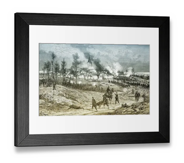 Framed Print : Historic drawing, Battle of Amiens or Bataille de Villers-Bretonneux Framed Print : Historic drawing, Battle of Amiens or Bataille de Villers-Bretonneux