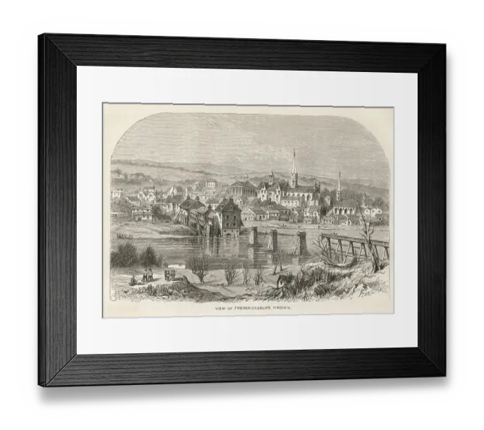 Framed Print : Fredricksburg, Virginia in Civil War times Framed Print : Fredricksburg, Virginia in Civil War times