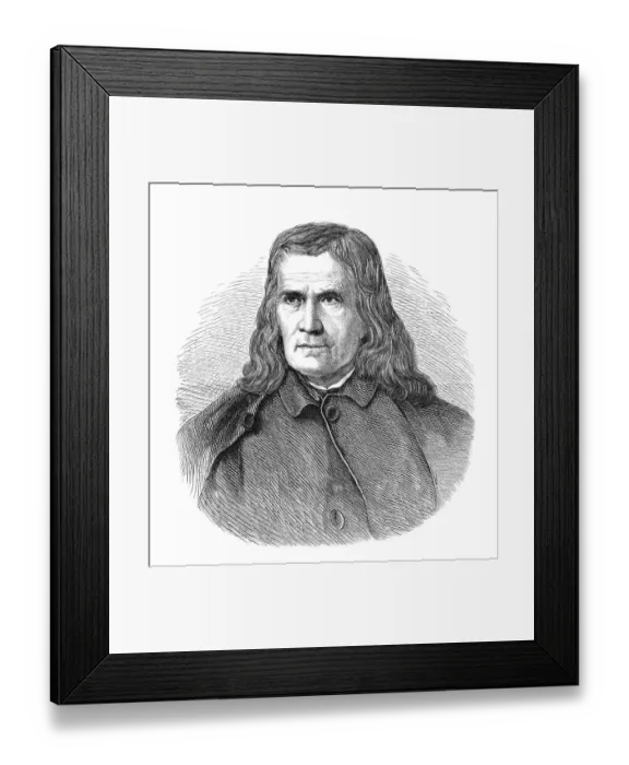 Framed Print : Friedrich Rueckert (1788-1866) was a German poet