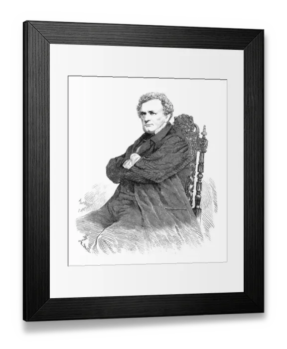 Framed Print : Peter Martin Orla Lehmann (1810-1870) was a Danish statesman