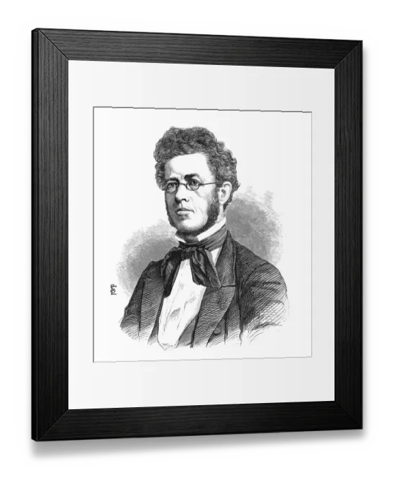 Framed Print : Eilert Lund Sundt (1817-1875), norwegian sociologist and cultural explorer