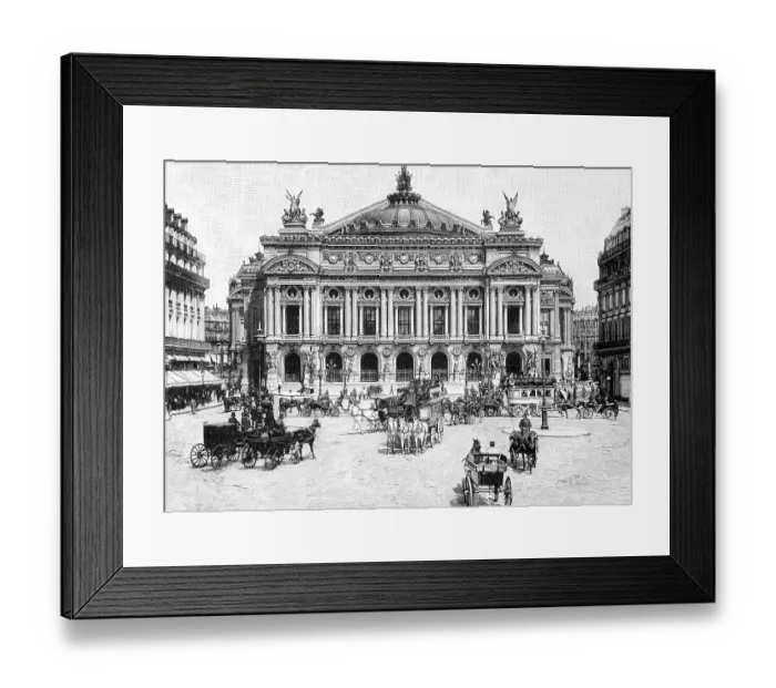 Framed Print : Woodcut The Grand Opera in Paris Framed Print : Woodcut The Grand Opera in Paris