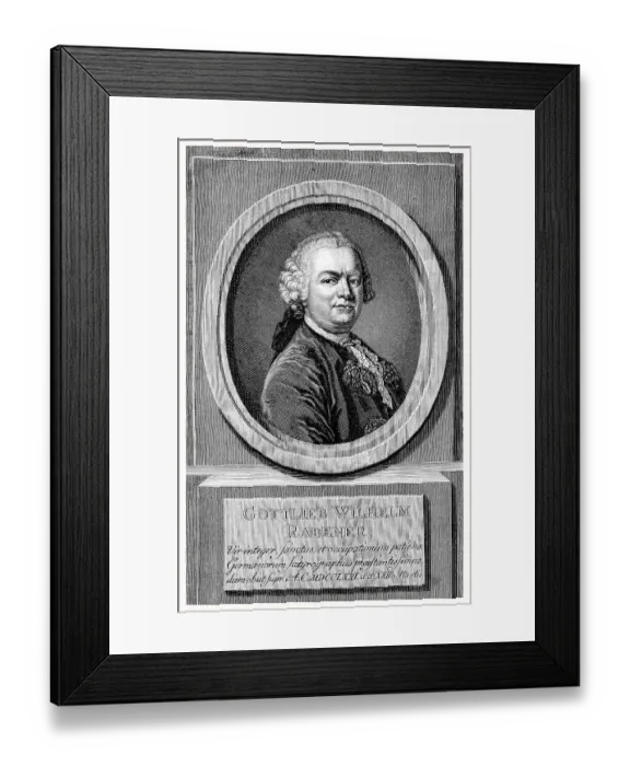 Framed Print : Gottlieb Wilhelm Rabener, historic depiction in Deutsche Literaturgeschichte Framed Print : Gottlieb Wilhelm Rabener, historic depiction in Deutsche Literaturgeschichte