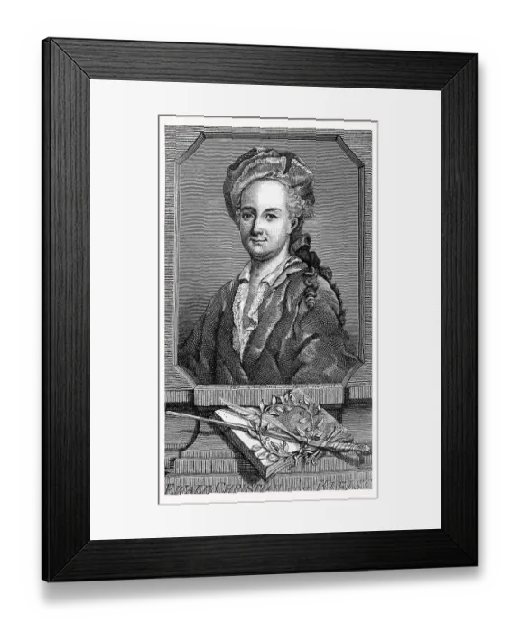 Framed Print : Ewald Christian von Kleist, historic depiction in Deutsche Literaturgeschichte