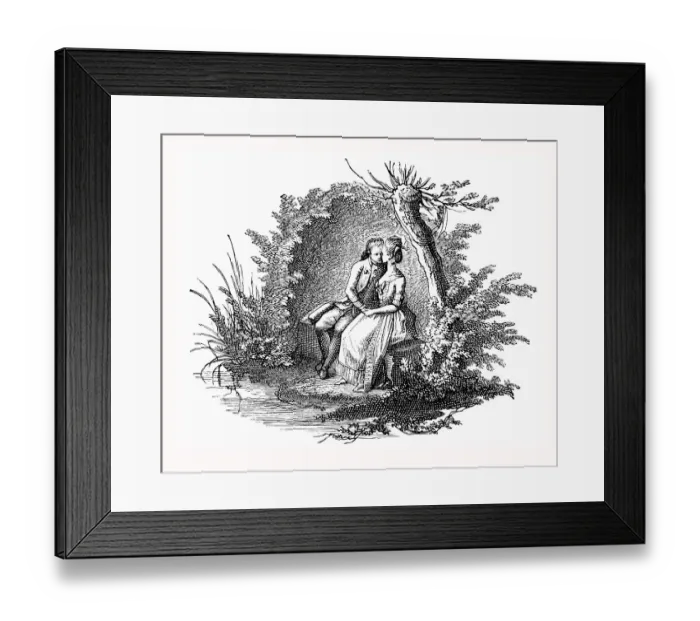 Framed Print : Title vignette of the second edition of the Siegwart