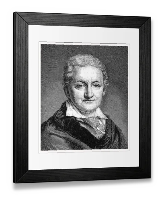 Framed Print : Christian Graf zu Stolberg, painted in 1818 by Groeger