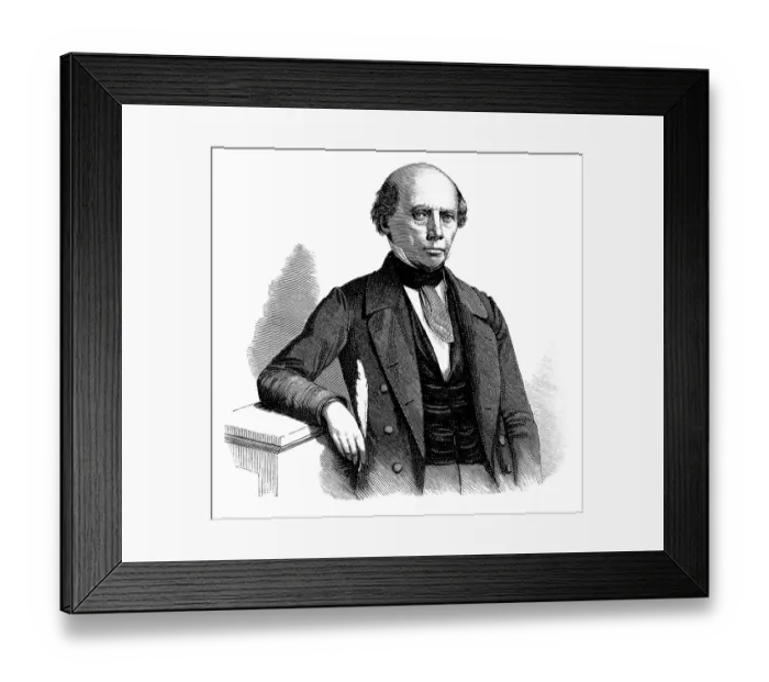 Framed Print : Ludwig Uhland in 1848. historic illustration from Deutsche Literaturgeschichte Framed Print : Ludwig Uhland in 1848. historic illustration from Deutsche Literaturgeschichte