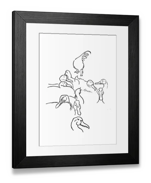 Framed Print : Geese, illustration in The House in the Sun by Carl Larsson