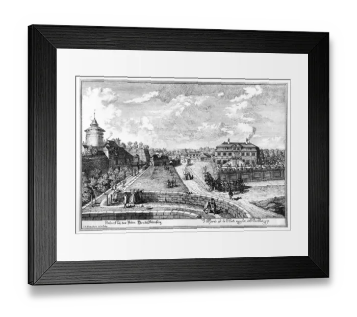 Framed Print : Prospect in front of the New Gate in Nuremberg