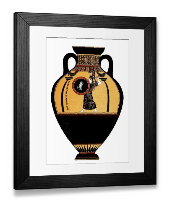 Framed Print : Panathenaic amphora, Athens, historical illustration Framed Print : Panathenaic amphora, Athens, historical illustration