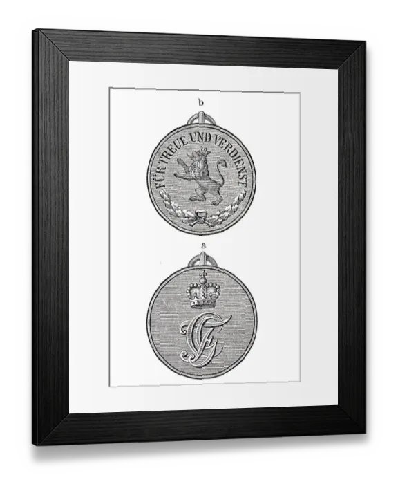 Framed Print : Medal of Honour of Schwarzburg-Sondershausen