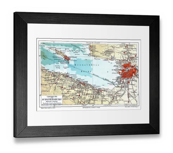 Framed Print : Area around St. Petersburg, historic image