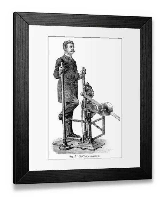 Framed Print : A machine to train hip and knee extensors