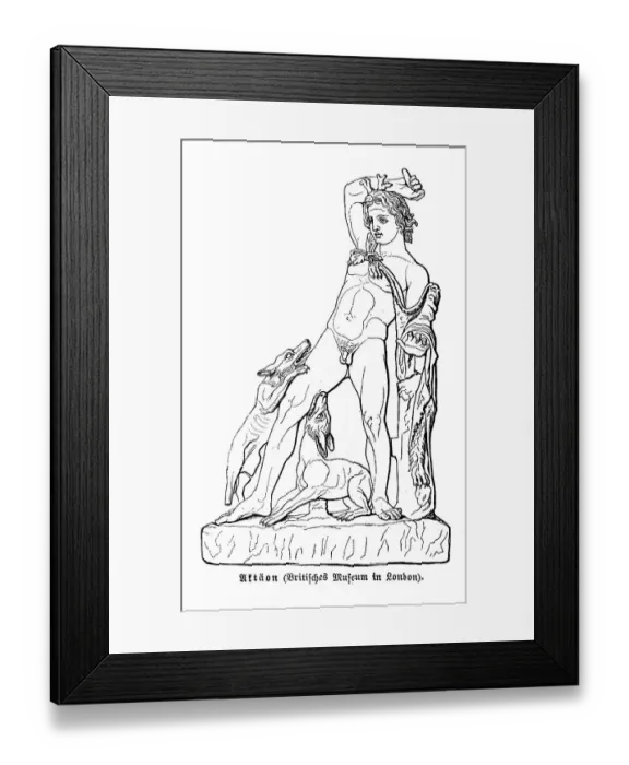 Framed Print : Attaeon, an illustration from Meyers Konversations-Lexikon