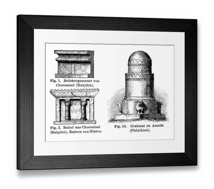 Framed Print : Relief from Khorsabad, Babylon